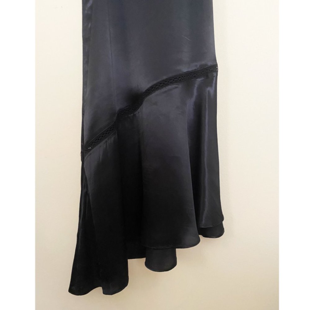 NWT WOMENS ASYMMETRIC, SOFT,  SLIP BLACK DRESS S - Picture 7 of 7